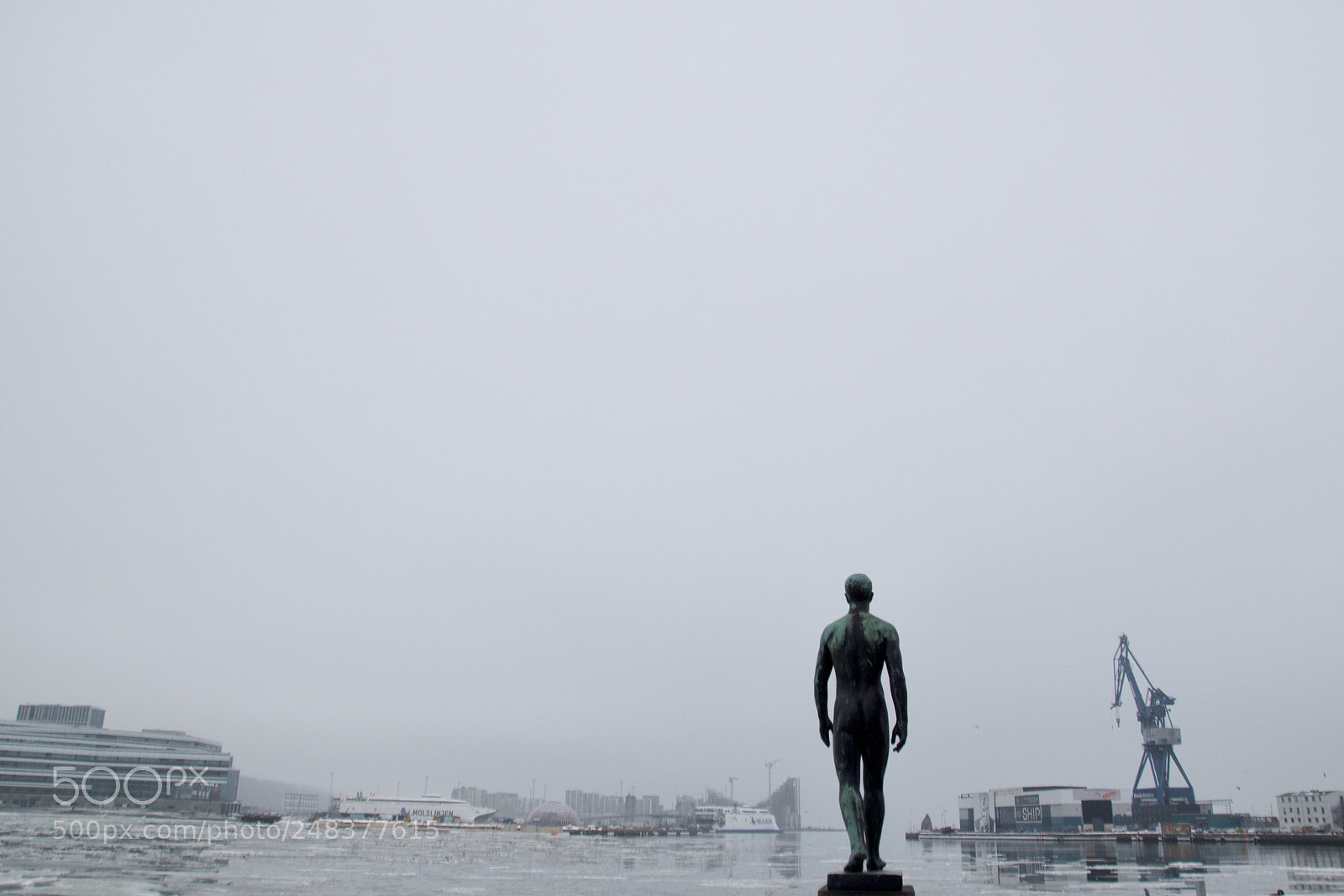 Nikon D5300 sample photo. Frozen harbor of aarhus photography