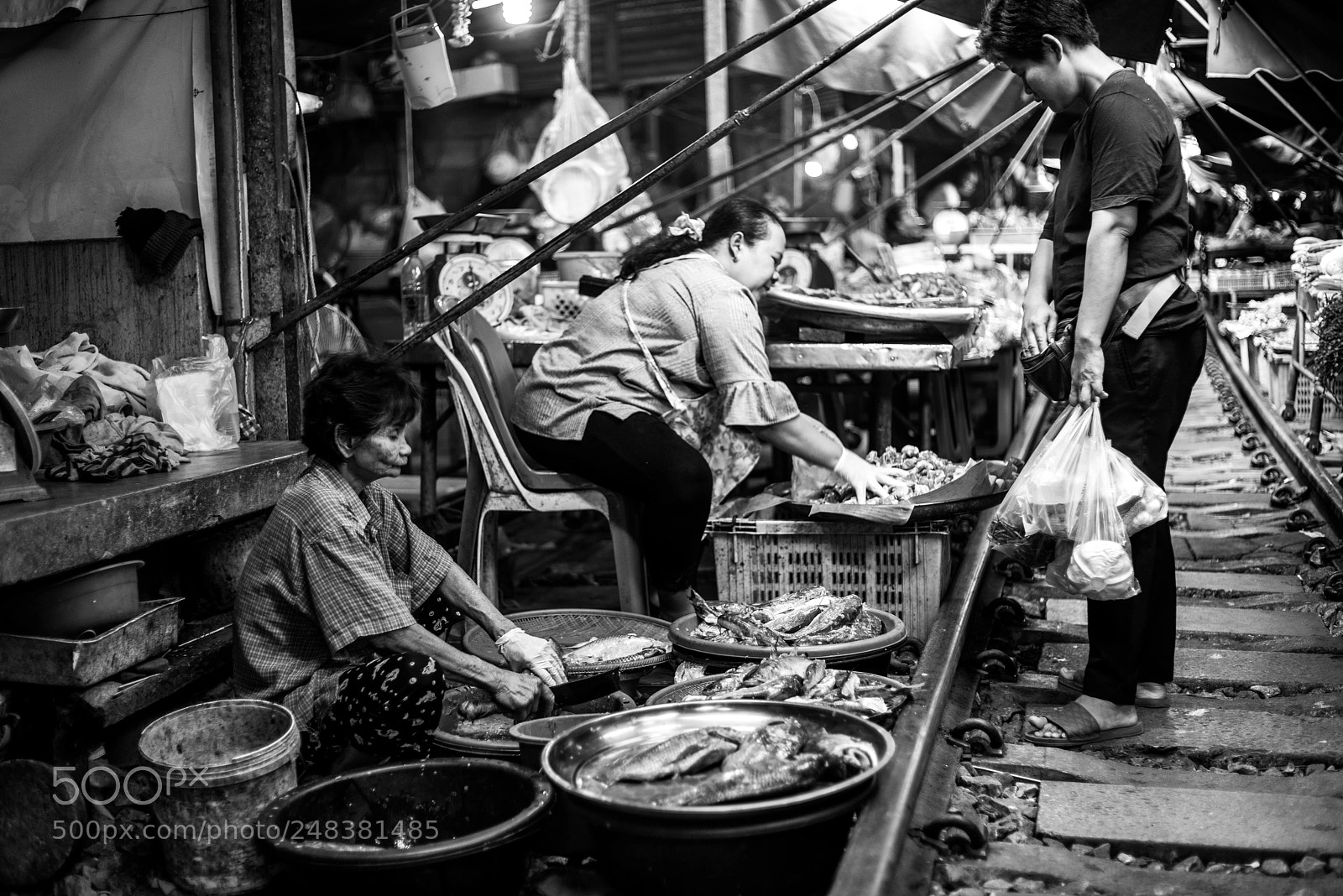 Sony a7R sample photo. Mae klong market photography