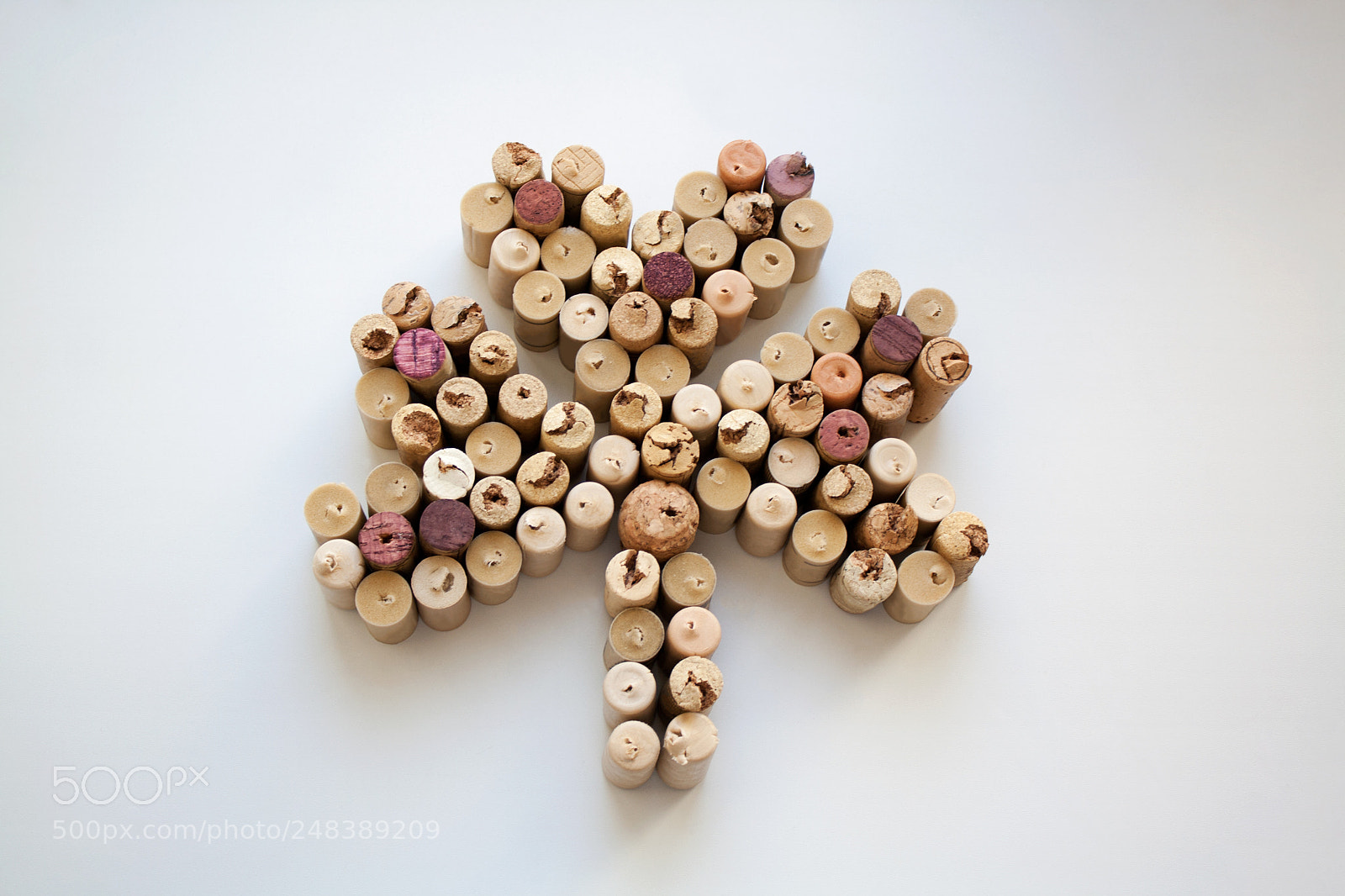 Canon EOS 1000D (EOS Digital Rebel XS / EOS Kiss F) sample photo. Wine corks trefoil shaped photography