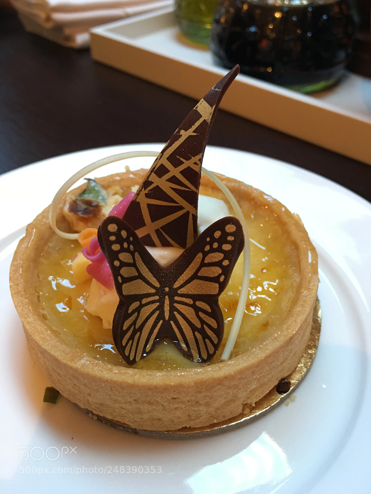 Apple iPhone 6s Plus sample photo. Foodography : butterfly tart photography
