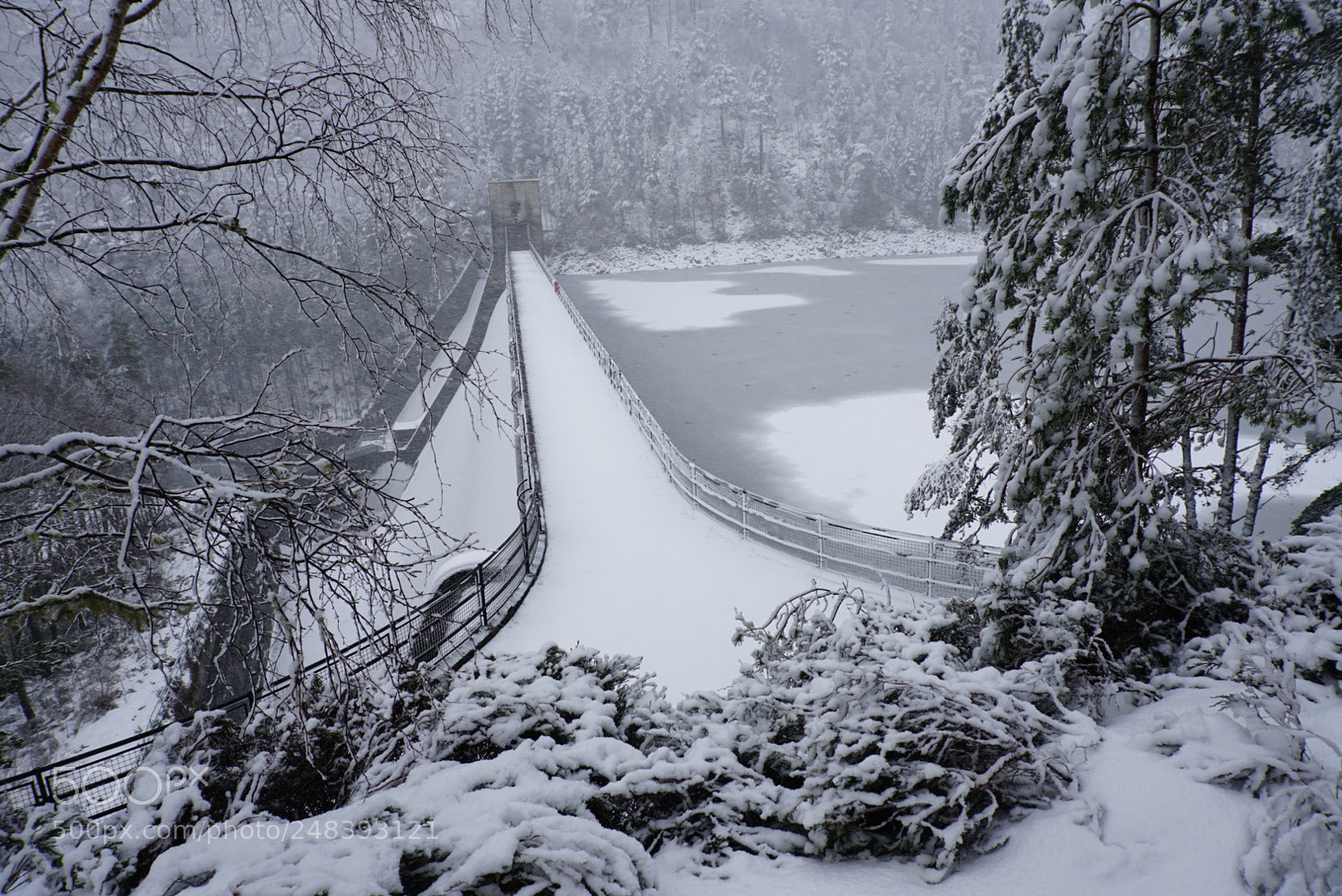 Sony a6300 sample photo. Frozen benevean dam in photography
