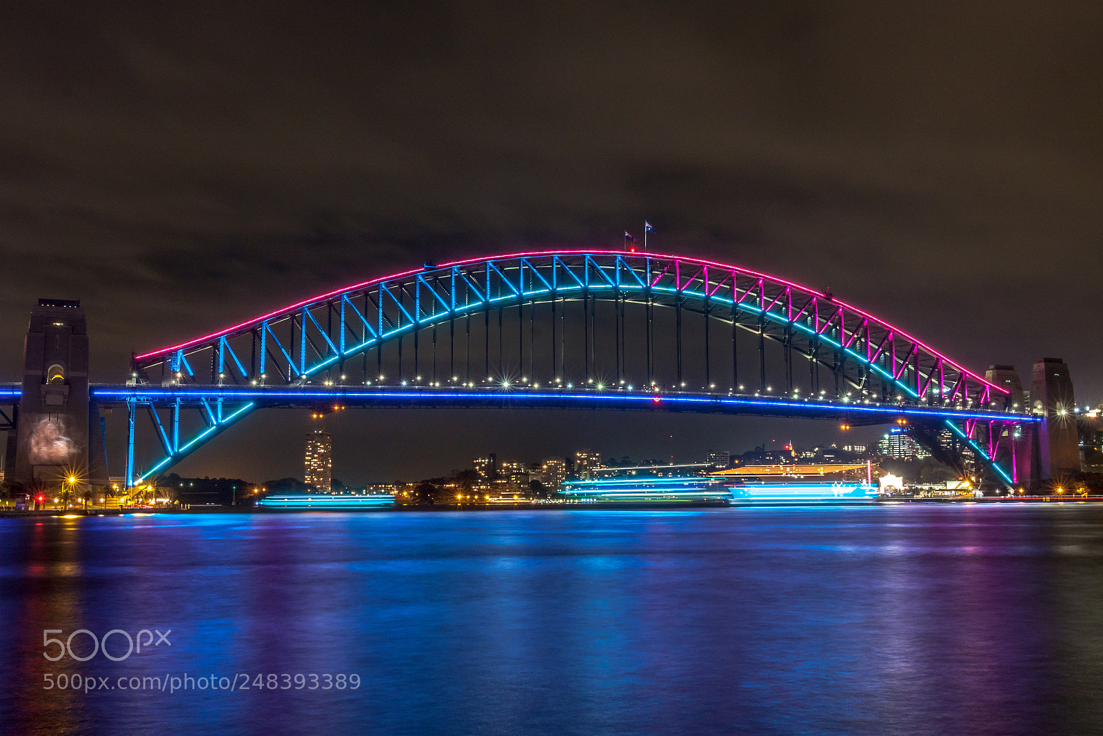 Canon EOS 500D (EOS Rebel T1i / EOS Kiss X3) sample photo. Vivid harbour bridge photography