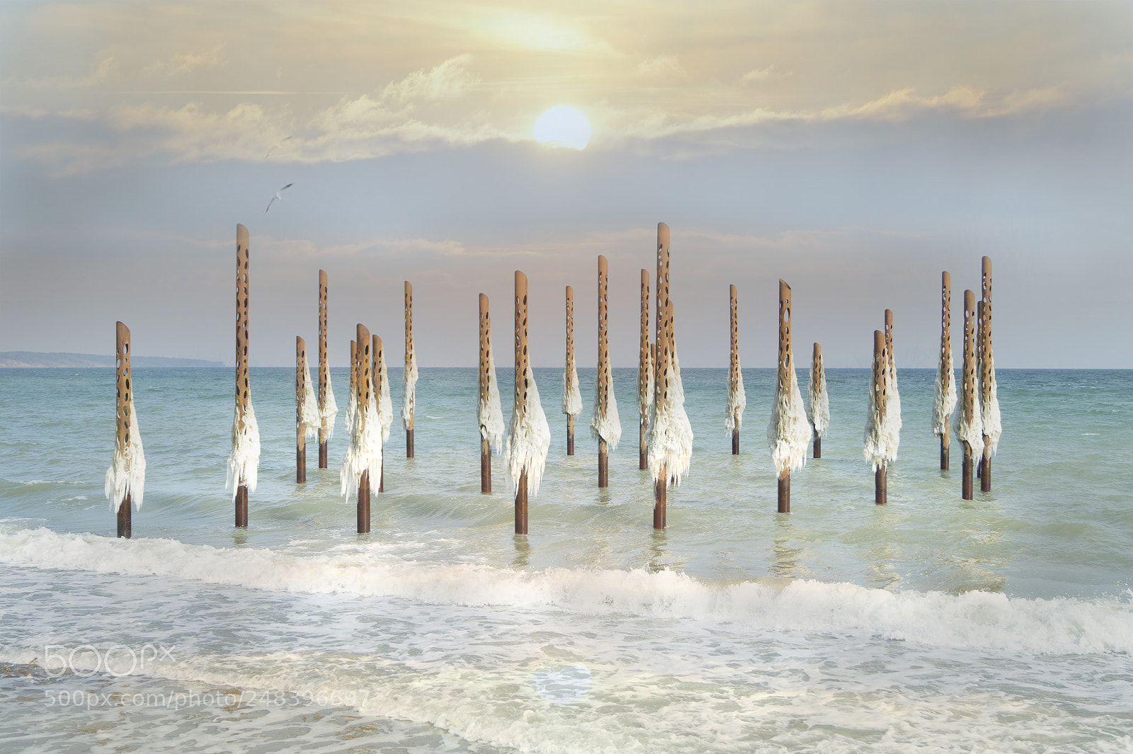 Sony SLT-A58 sample photo. Ice poles w sunset photography