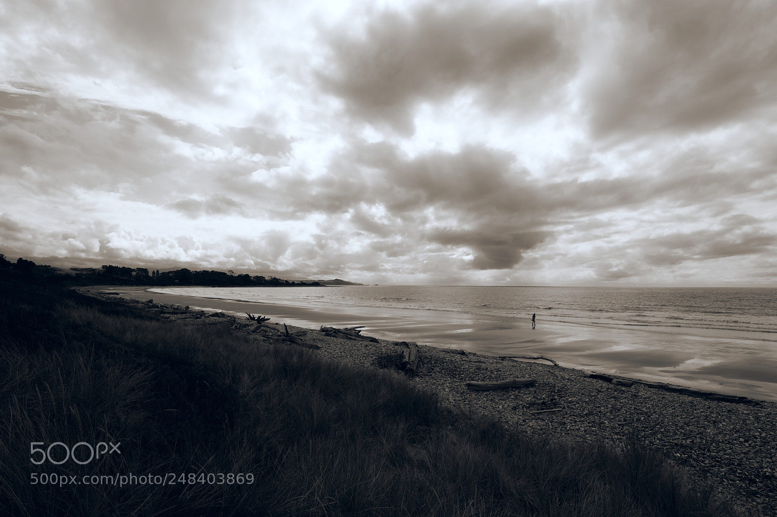 Fujifilm X-T2 sample photo. Lone figure on ulverstone photography