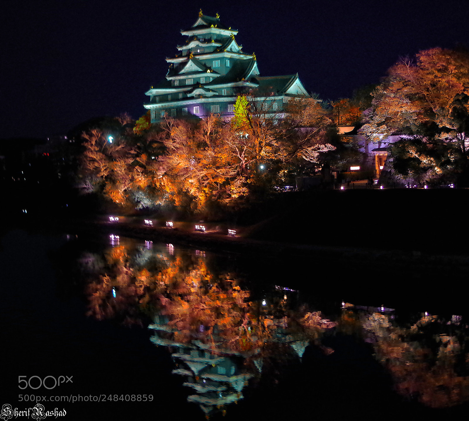Pentax K-50 sample photo. Okayama castle photography