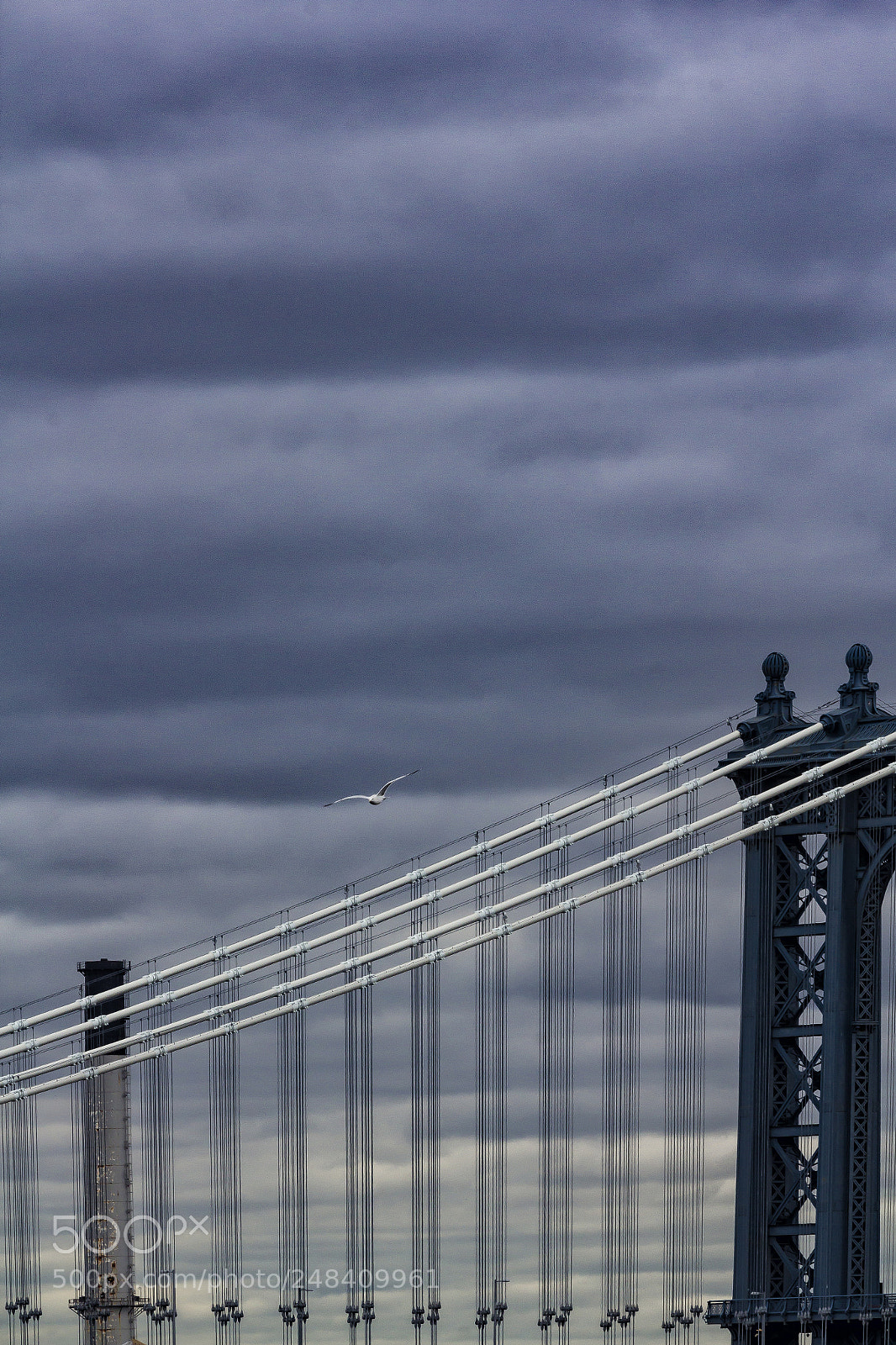 Canon EOS 60D sample photo. Manhattan bridge clouds and photography