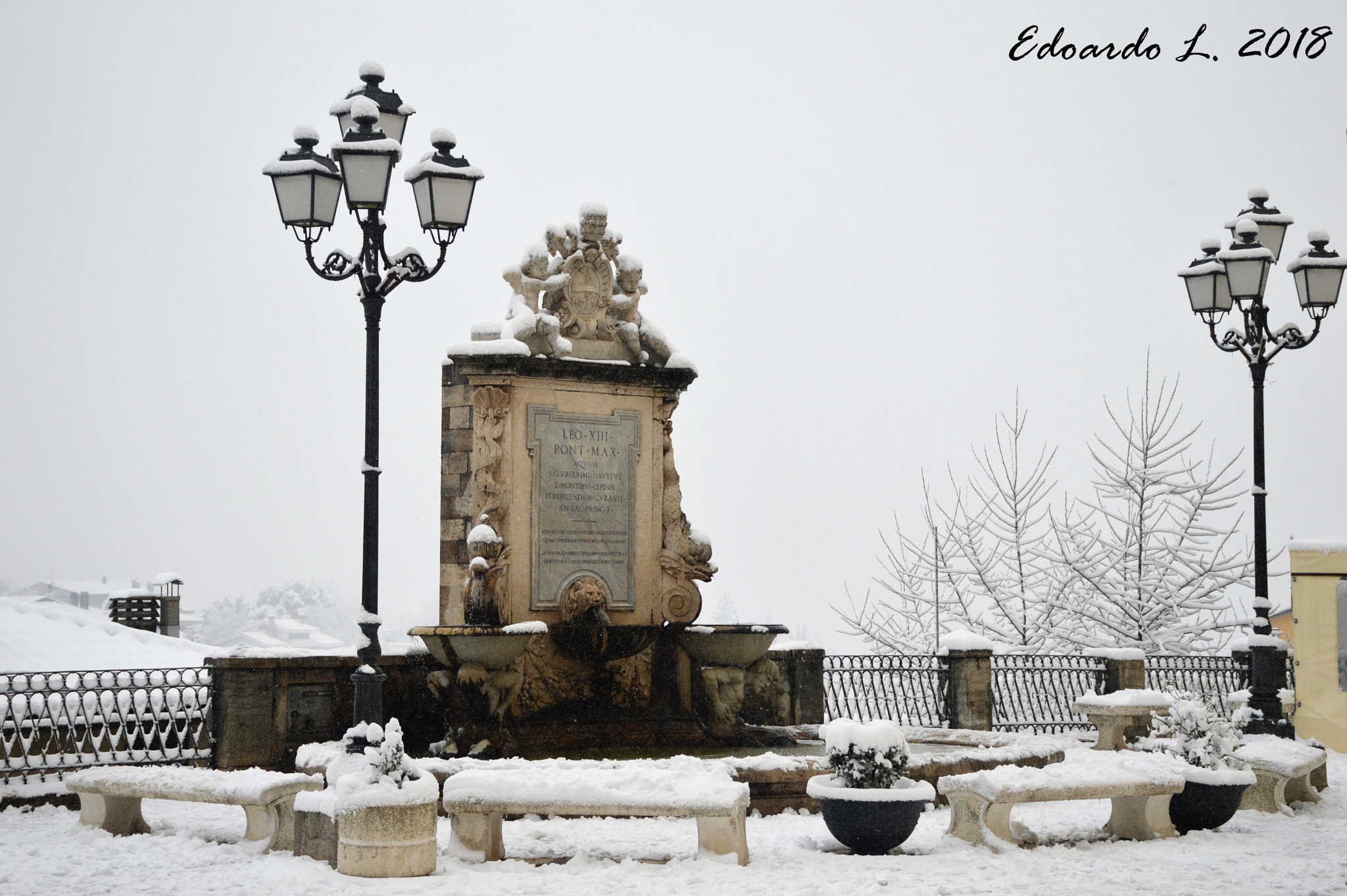 Nikon D3200 sample photo. Fontana innevata photography