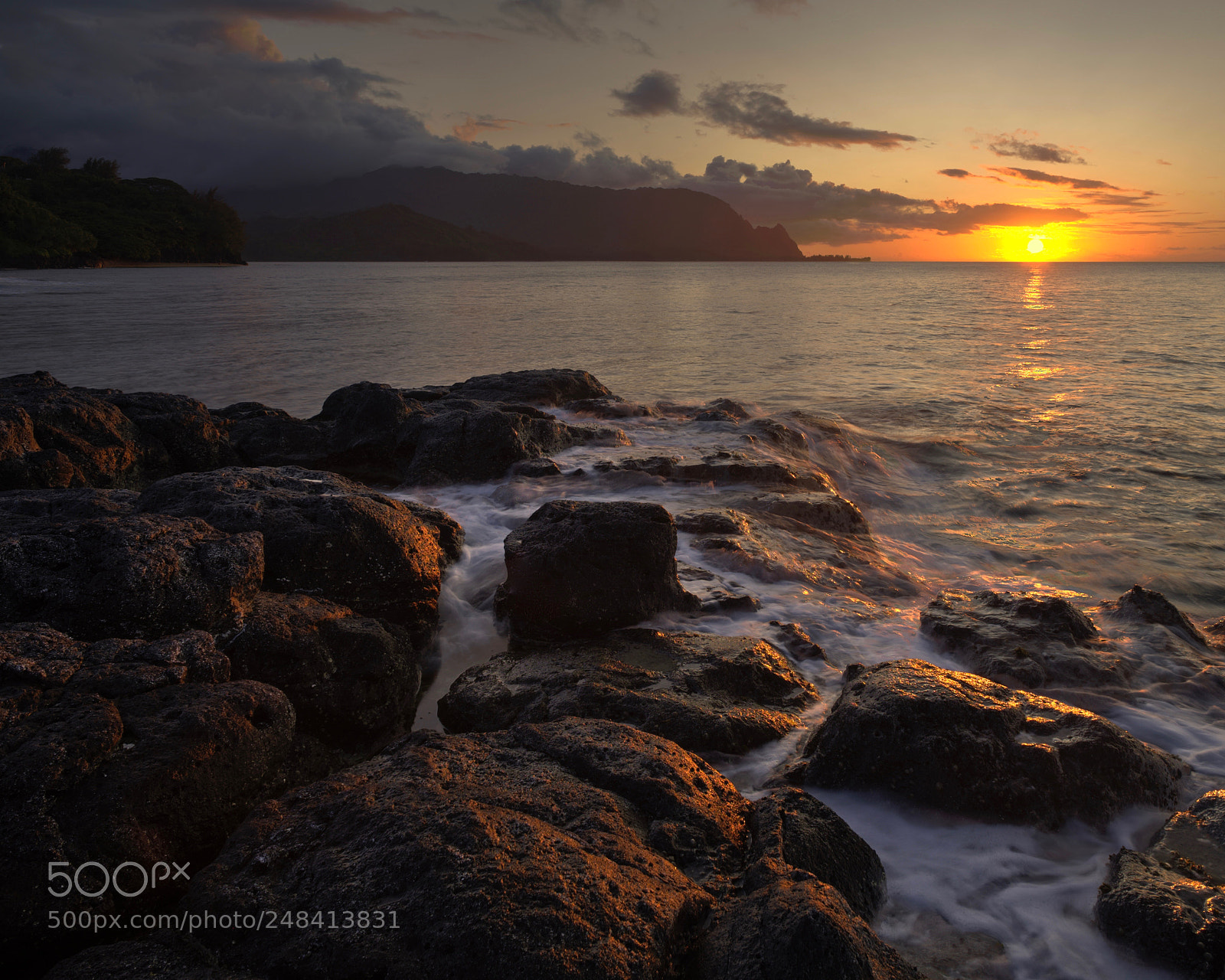 Fujifilm X-T2 sample photo. Lava rock sunset photography