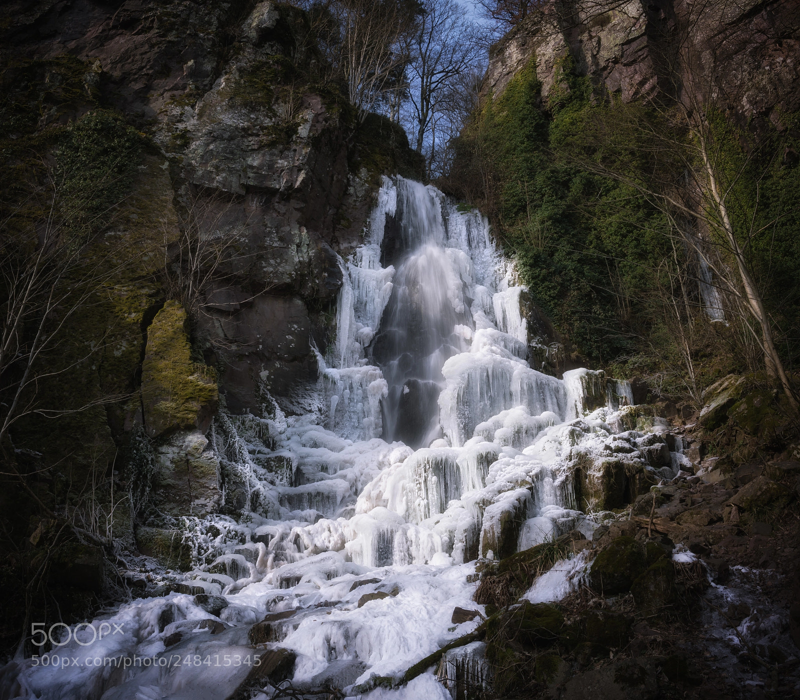 Nikon D5 sample photo. Frozen waterfall photography