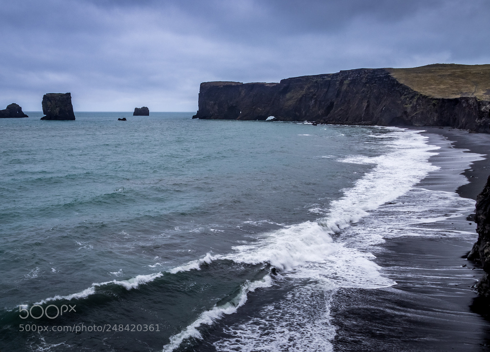 Canon EOS 80D sample photo. Blue water black sand photography