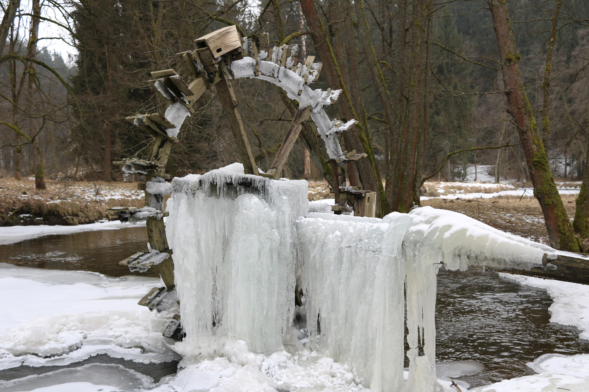 Canon EF-S 24mm F2.8 STM sample photo. Wasserrad bei der blockhütte photography