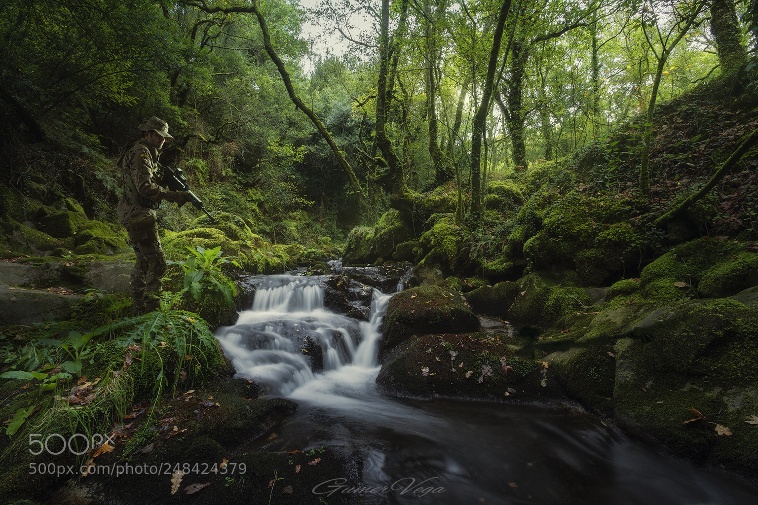 Canon EOS 5D sample photo. Soldier in the woods photography