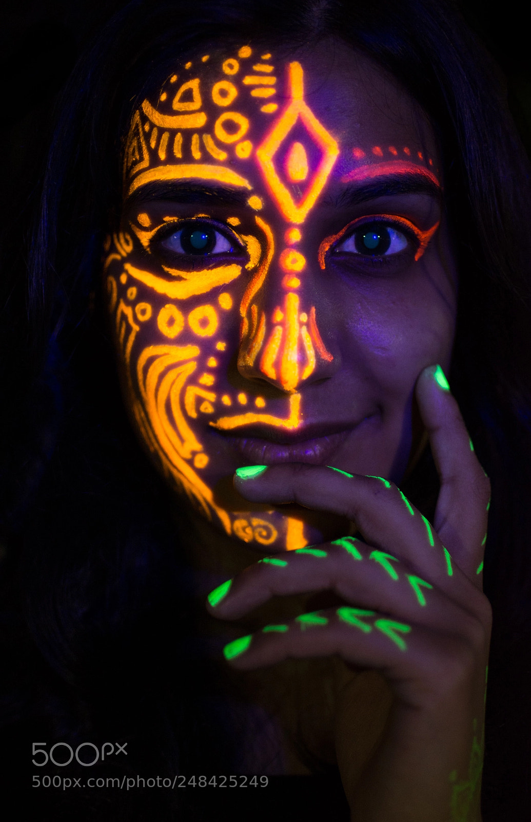 Nikon D7100 sample photo. Neon portrait photography