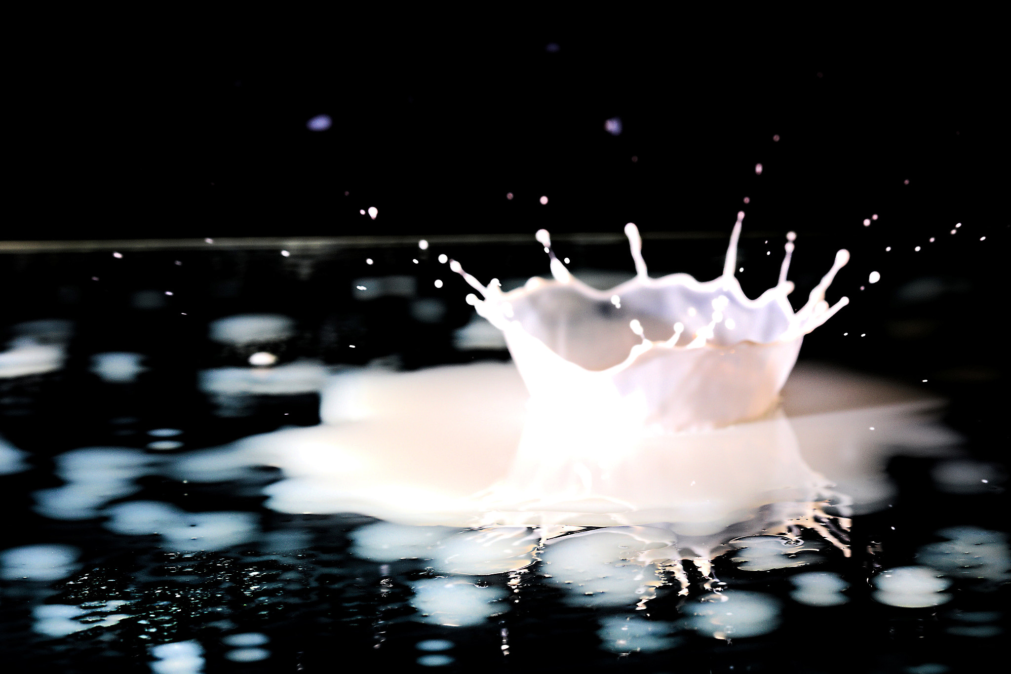 Canon EF 100mm F2.8 Macro USM sample photo. Milk drop photography