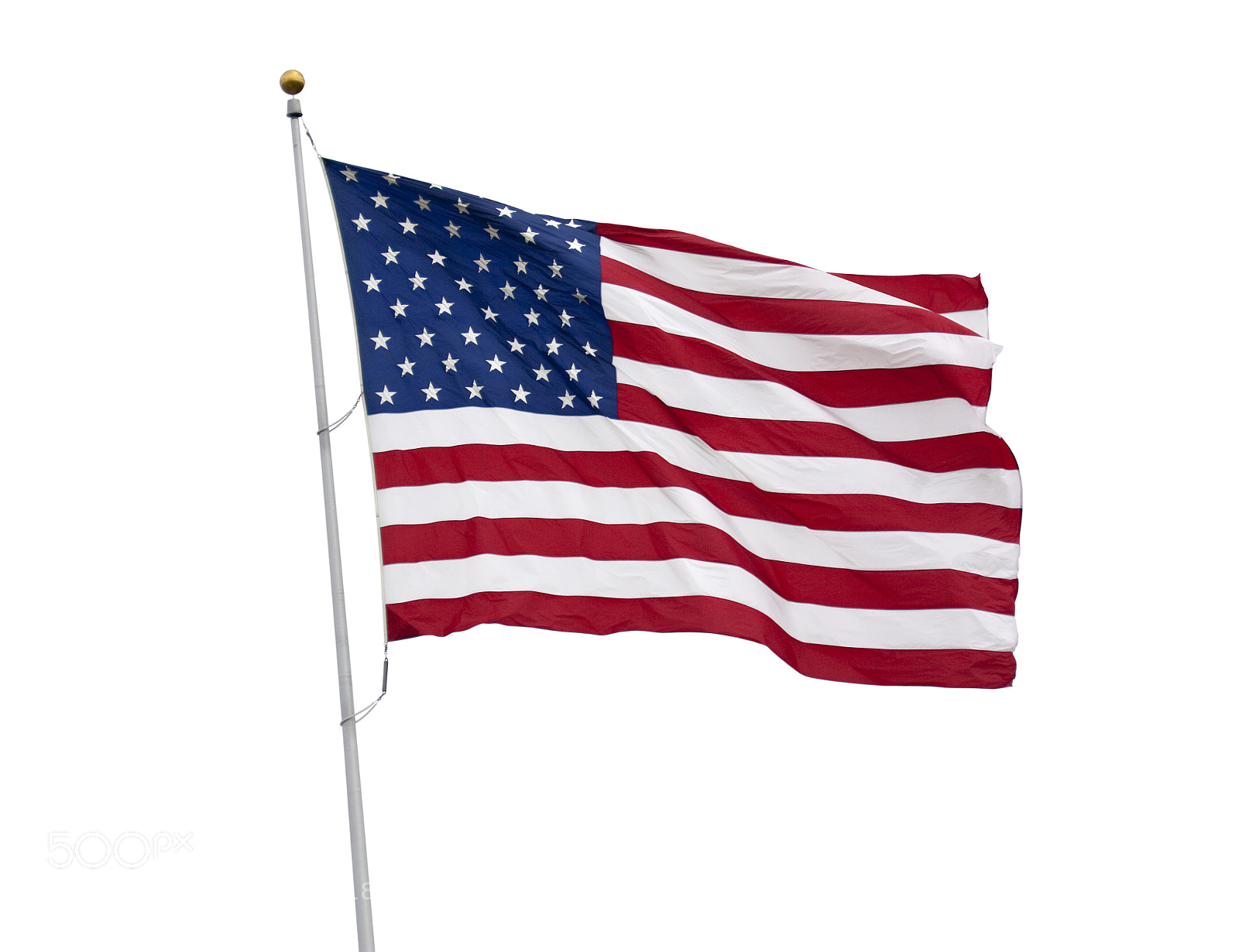 Canon EOS 5D sample photo. American flag isolated on photography