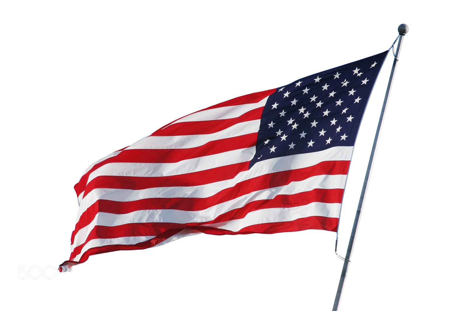 Canon EOS 10D sample photo. American flag isolated on photography