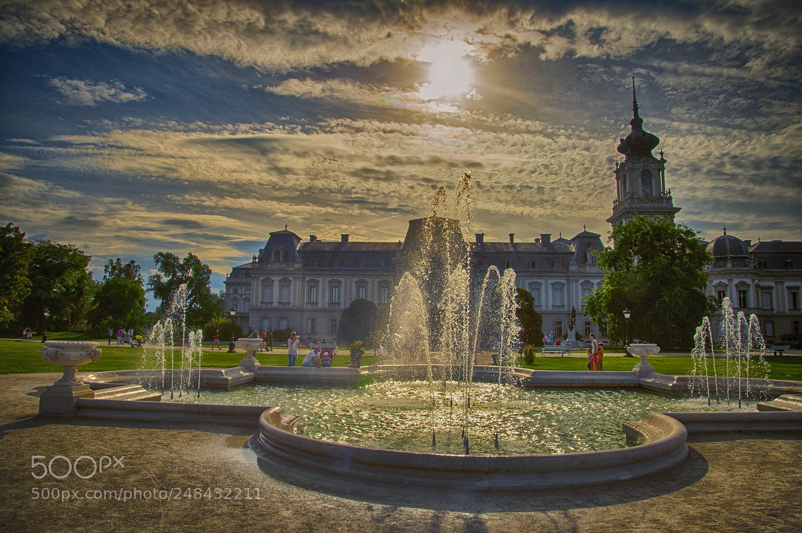 Nikon Df sample photo. The festetics palace fountain photography