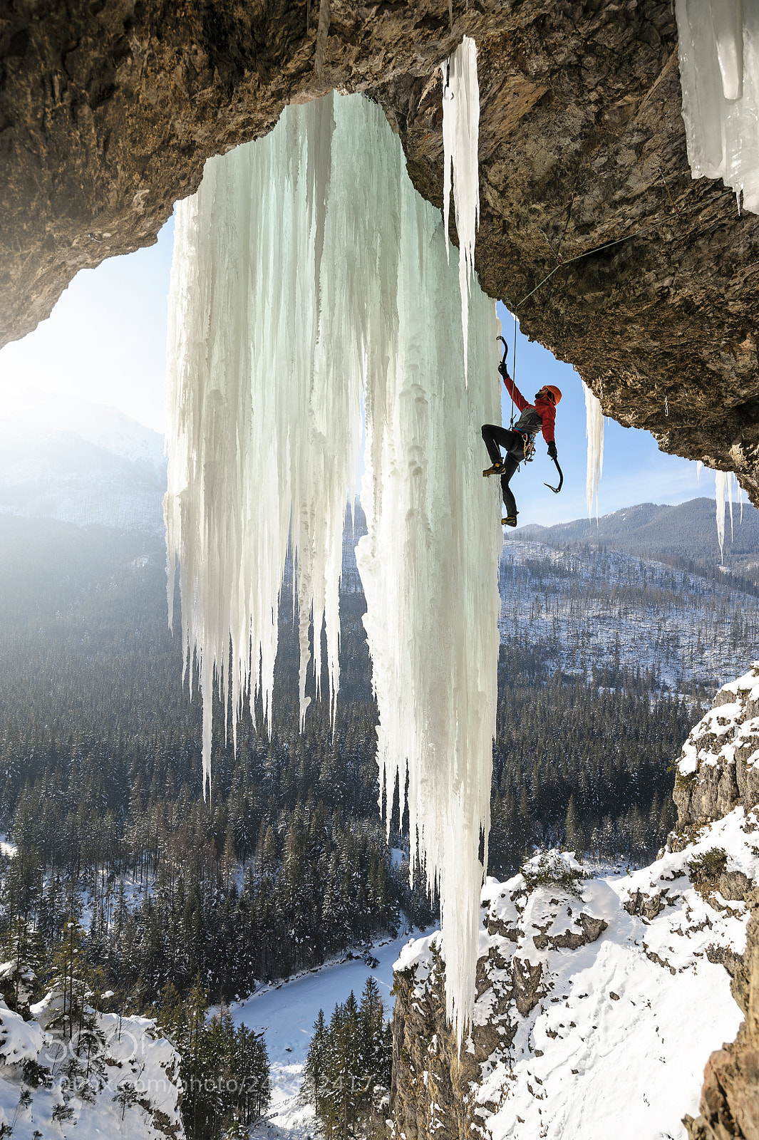Nikon D700 sample photo. Ice climbing in tatra photography