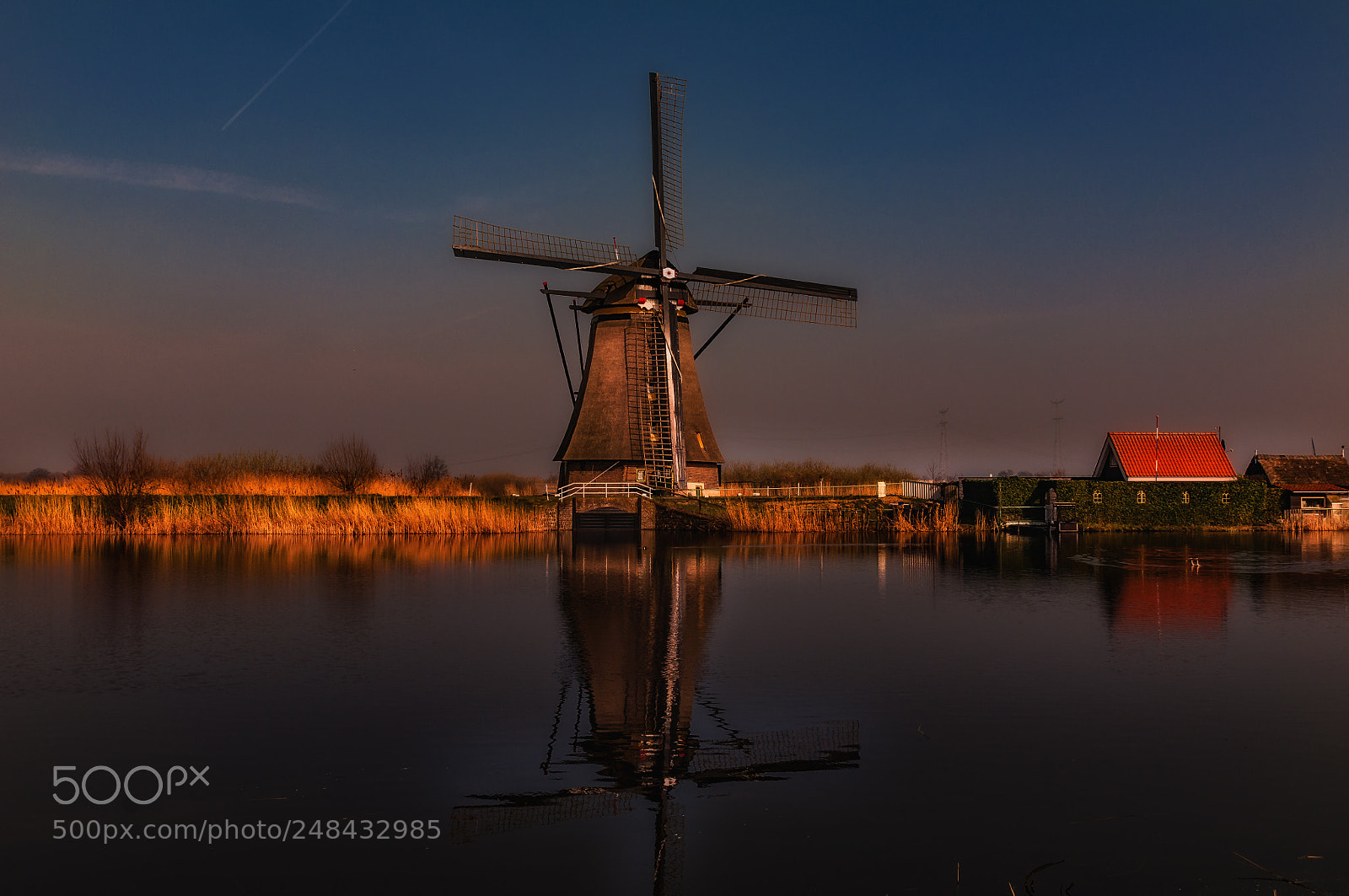 Nikon D90 sample photo. Kinderdijk windmill photography