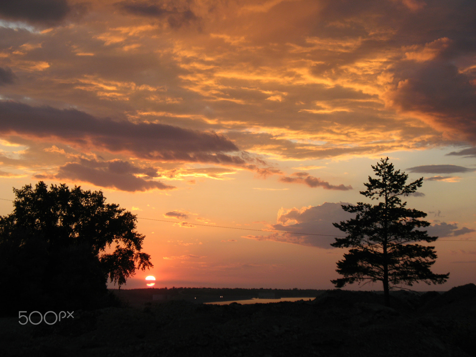 Canon POWERSHOT A640 sample photo. Sunset over lake photography