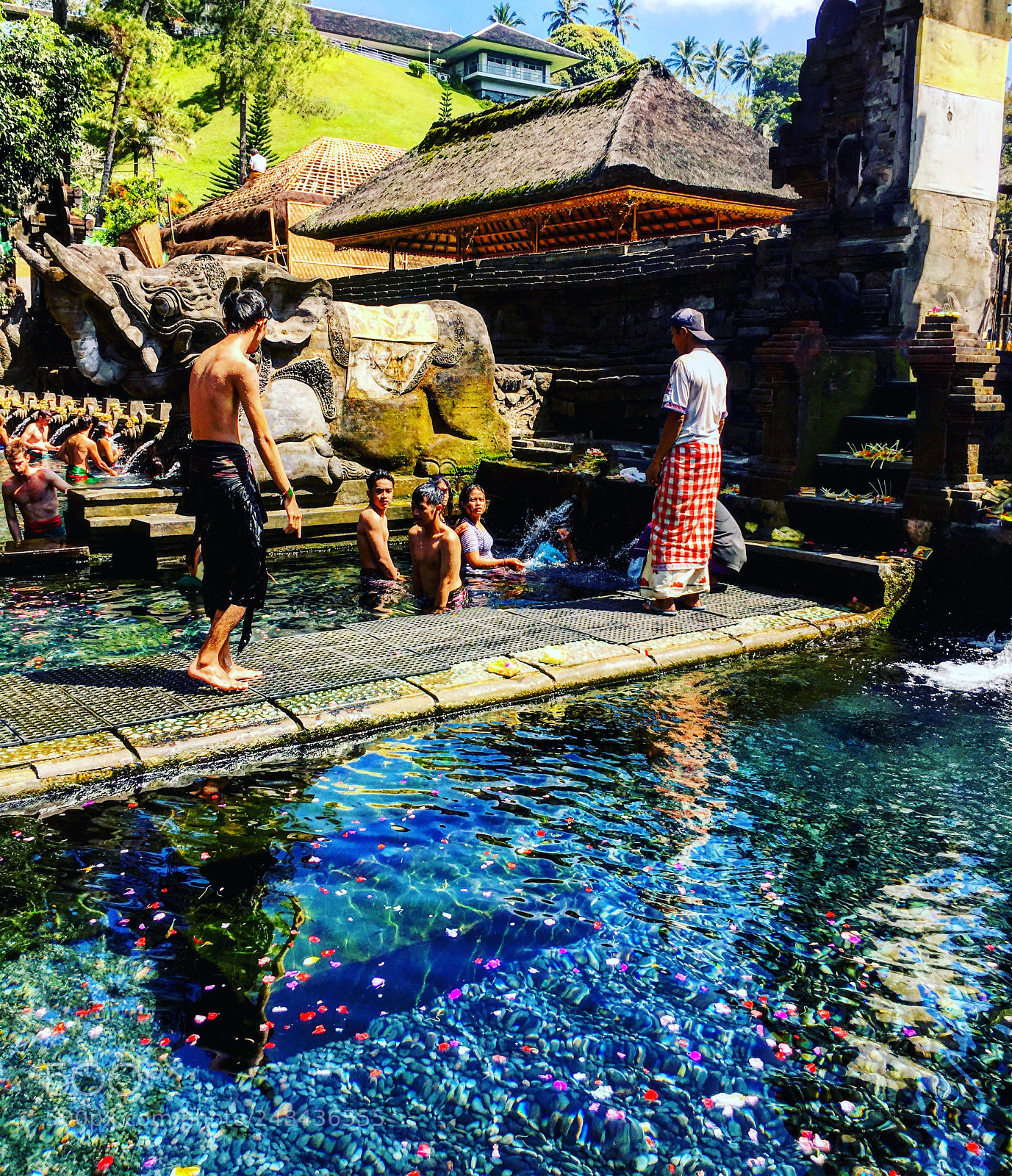 Apple iPhone 6s sample photo. Bali temple holly springwater photography