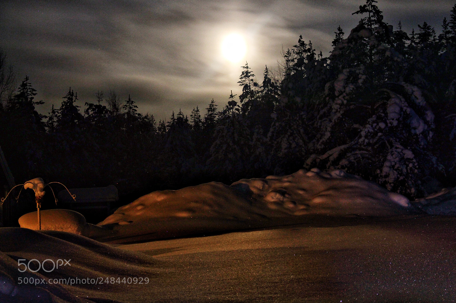 Canon EOS 700D (EOS Rebel T5i / EOS Kiss X7i) sample photo. Moonlight in the northern-kuusamo photography