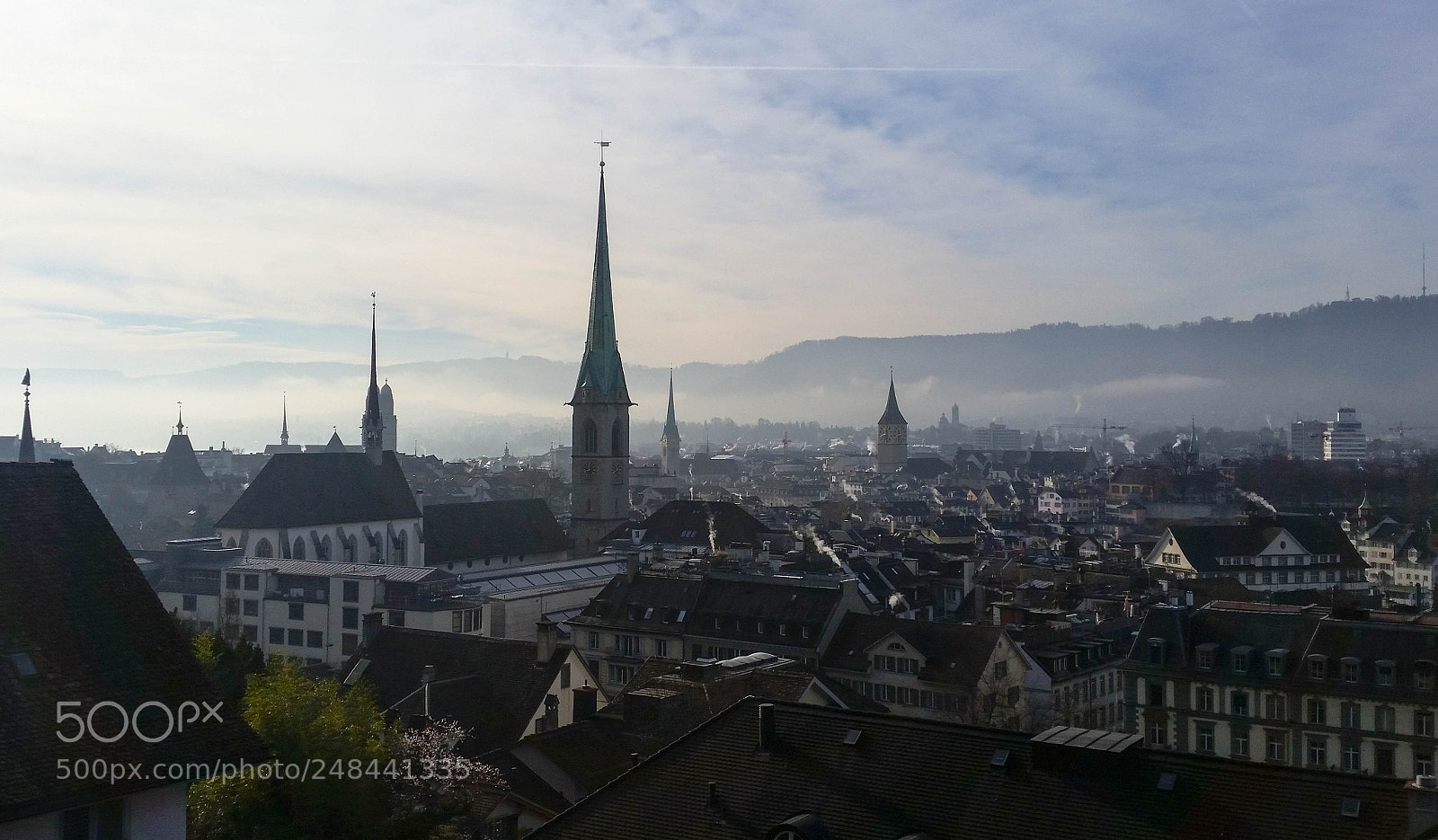Samsung Galaxy S5 sample photo. Morning mist zürich photography