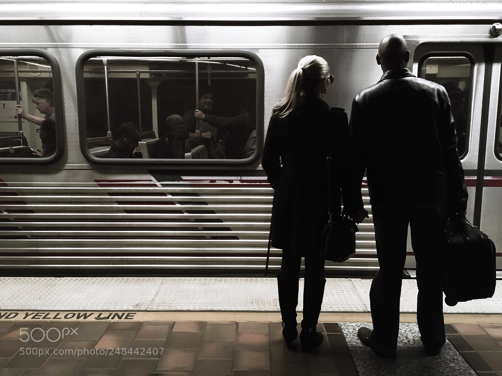 Apple iPad Pro sample photo. Subway romance photography