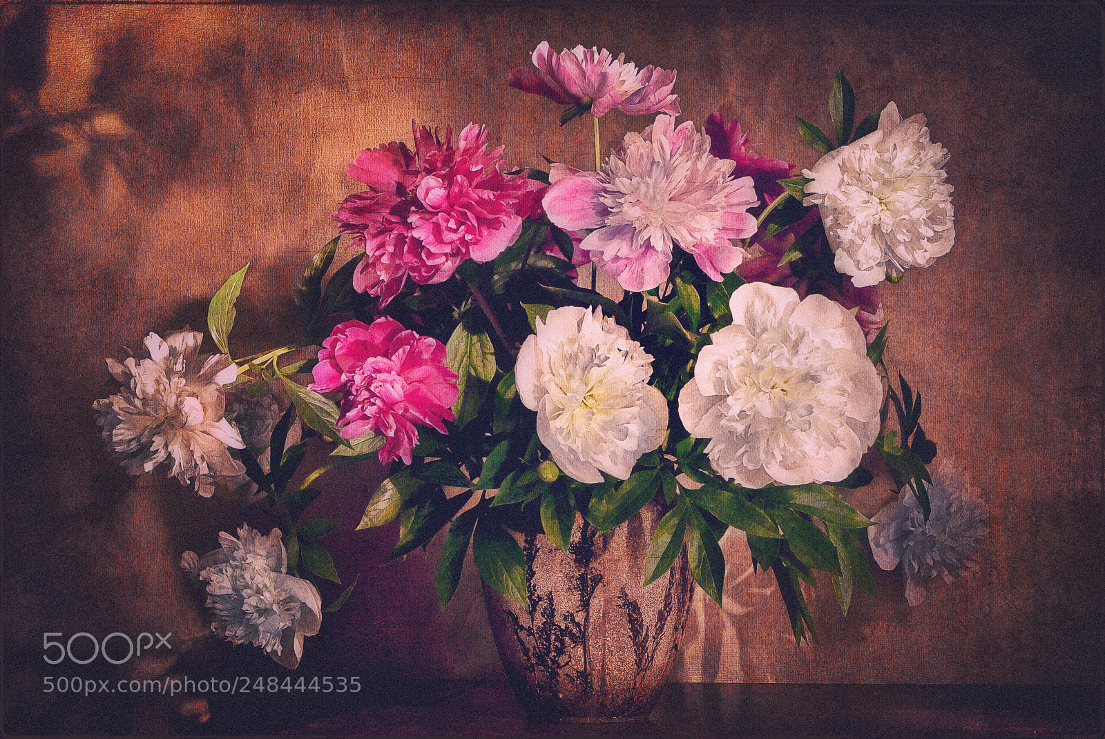 Canon EOS 20D sample photo. Peonies in a vase photography