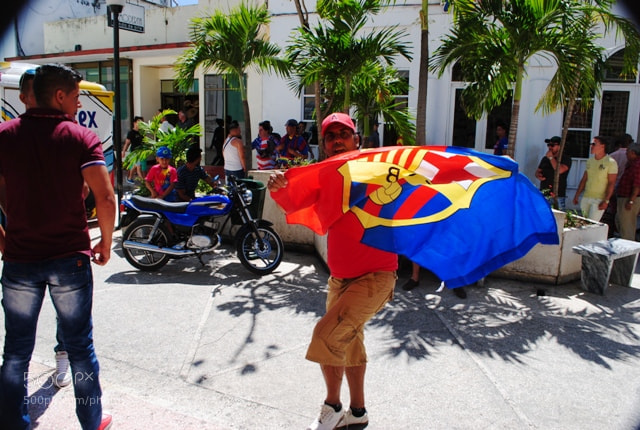 Nikon D3000 sample photo. Fc barcelona fan in photography