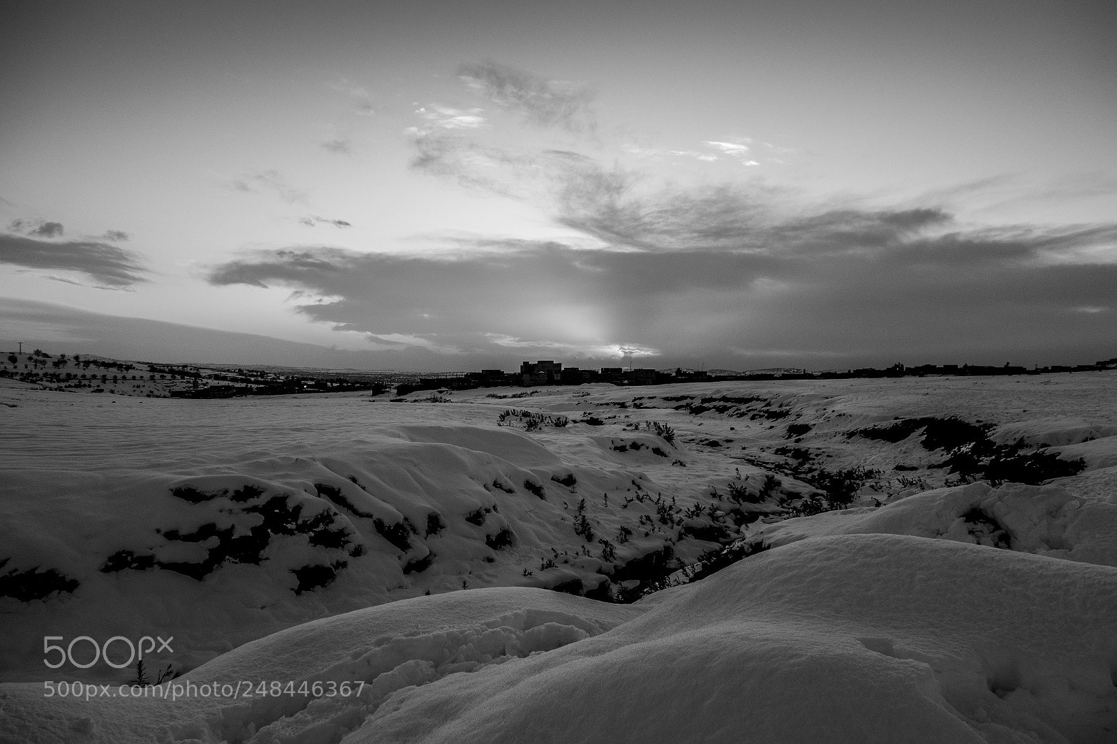 Sony Cyber-shot DSC-RX100 sample photo. Sunset at cloudy snow photography