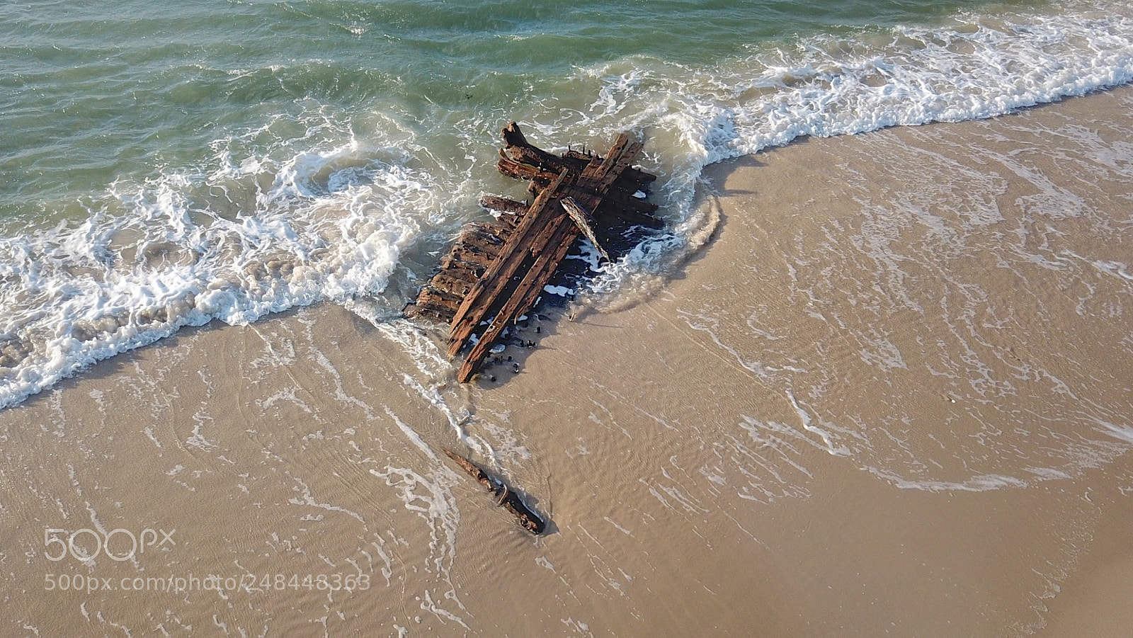 DJI FC220 sample photo. Shipwreck at chatham, cape photography