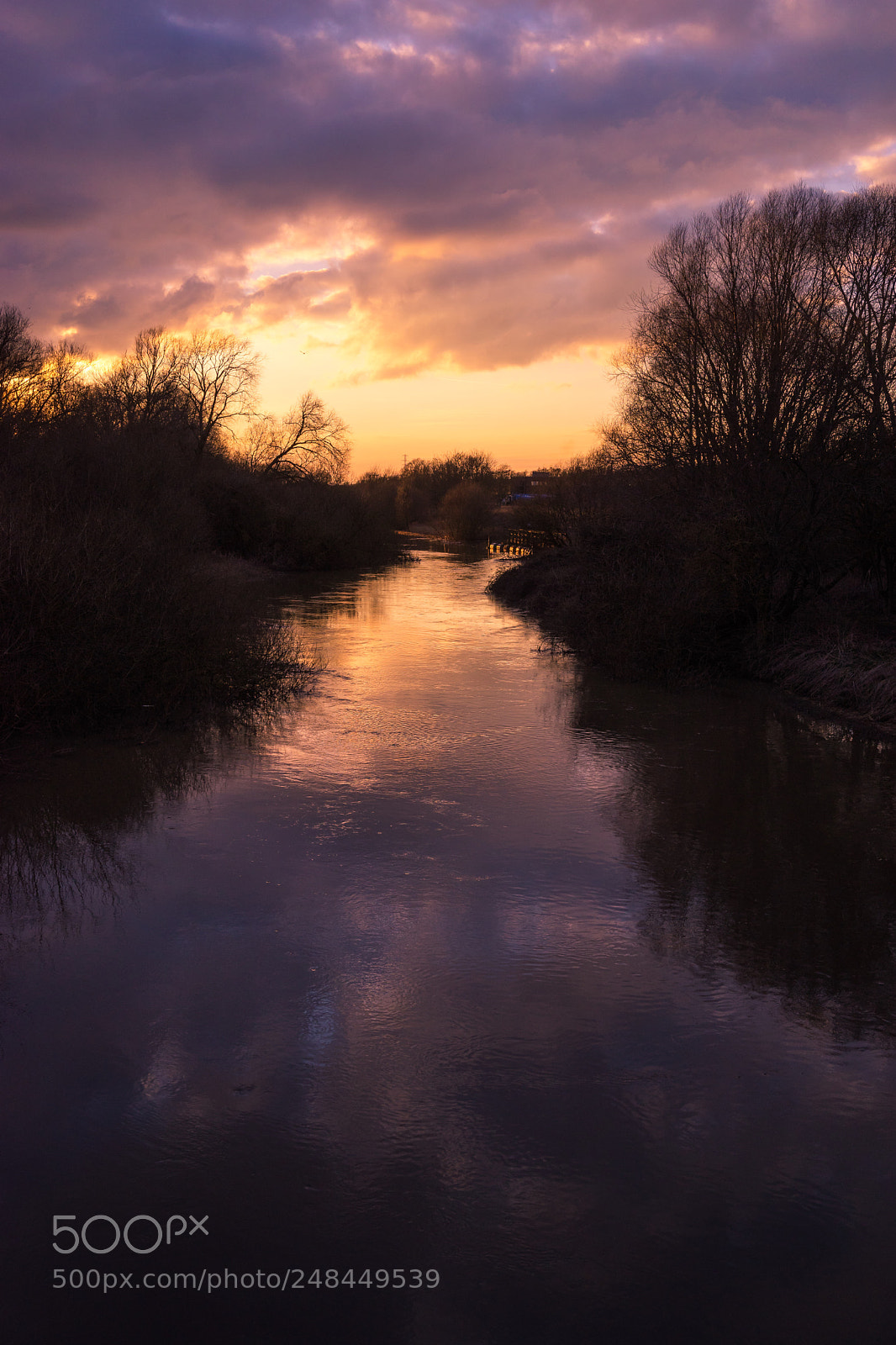 Sony a7 II sample photo. Nene river sunset photography