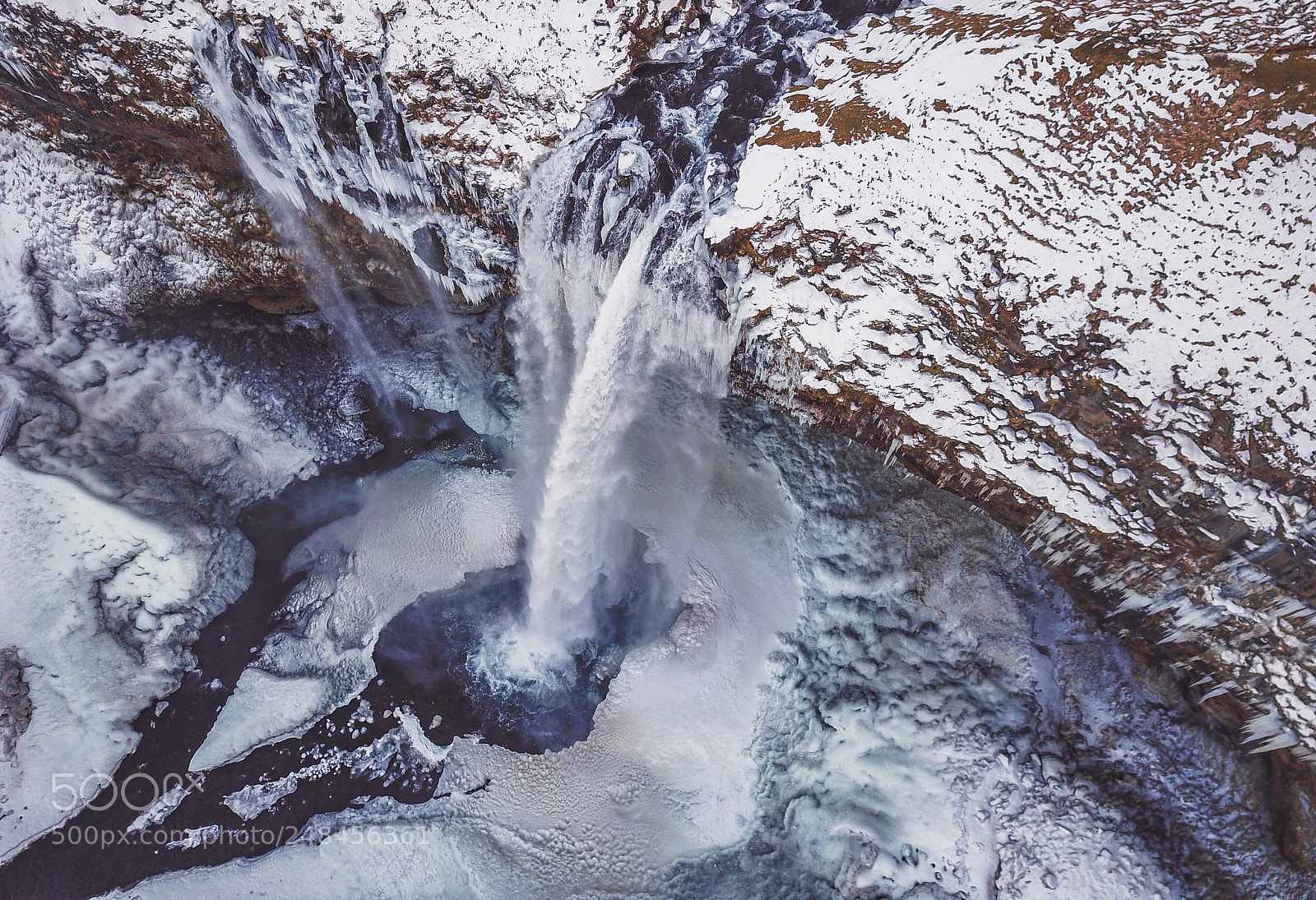 DJI FC220 sample photo. Waterfalls in icelad photography
