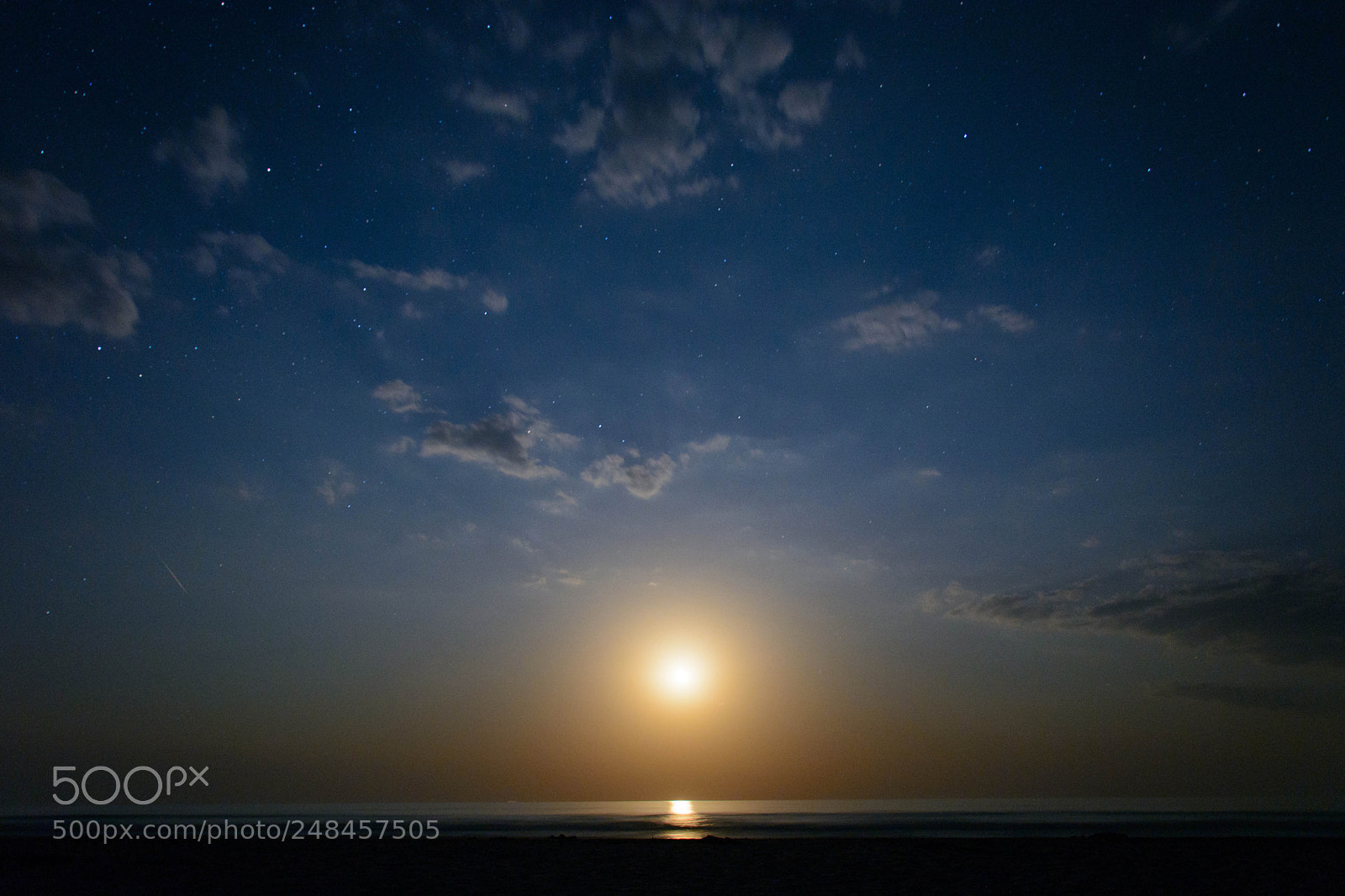 Nikon D5200 sample photo. Moonrise meteor shower photography