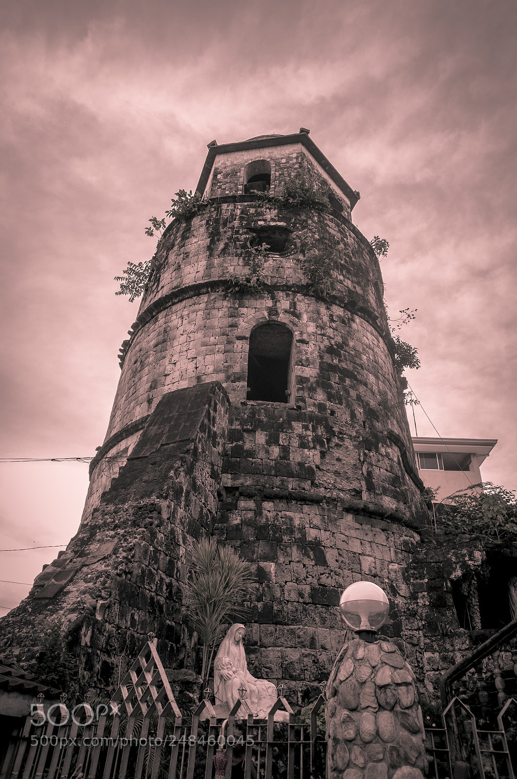 Nikon D90 sample photo. Dumaguete cathedral bell tower photography