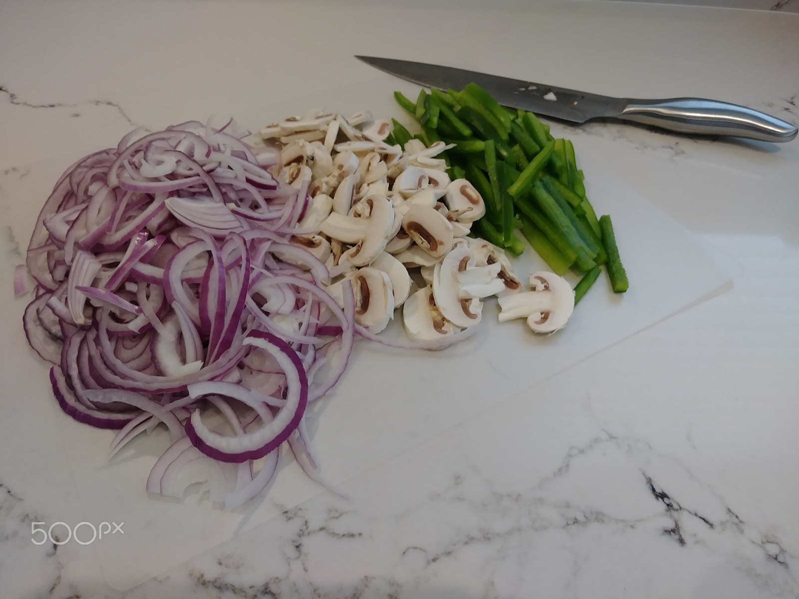 LG STYLO 3 PLUS sample photo. Sliced-vegetables-on-counter.jpg photography