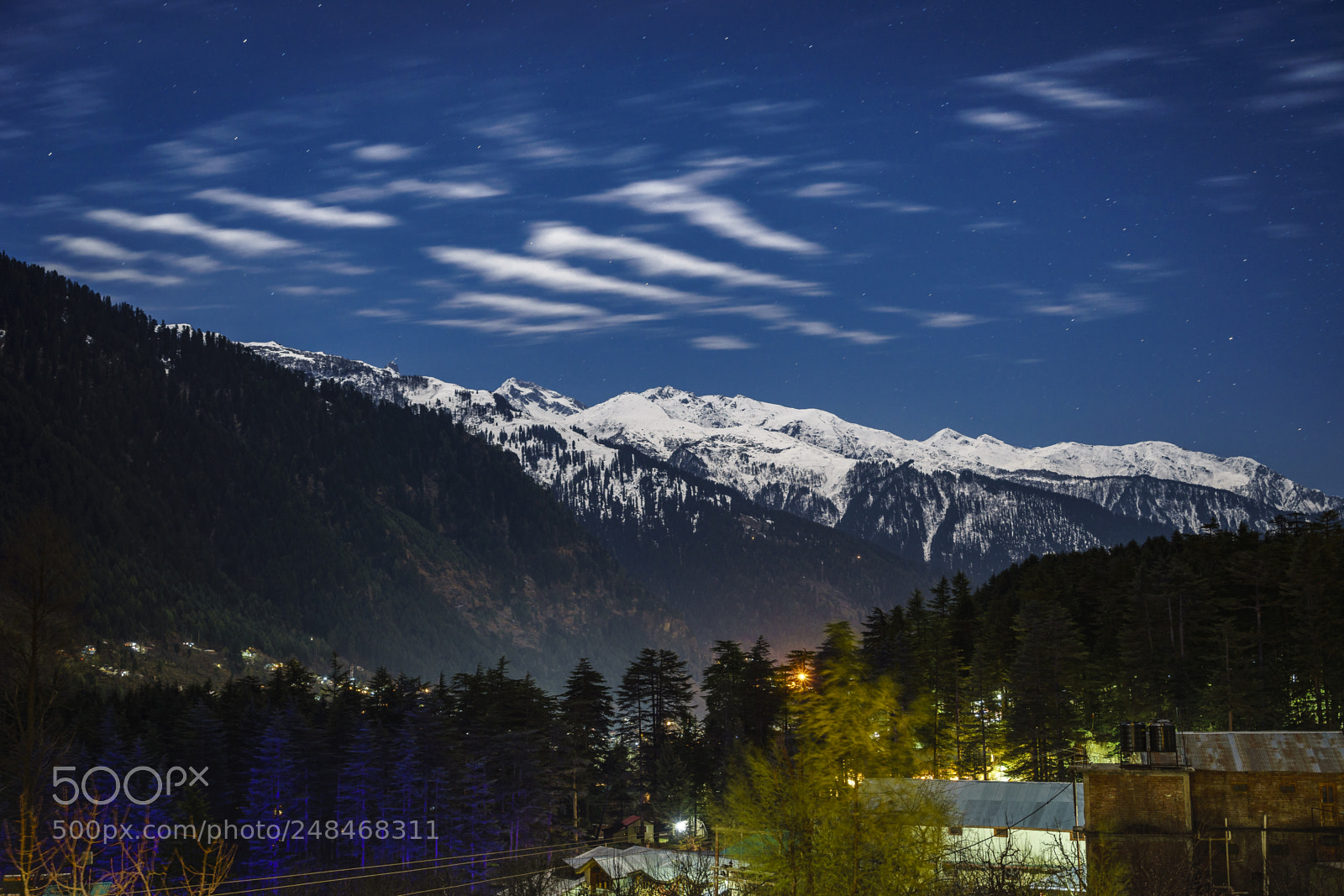 Sony a7 II sample photo. Night snow photography