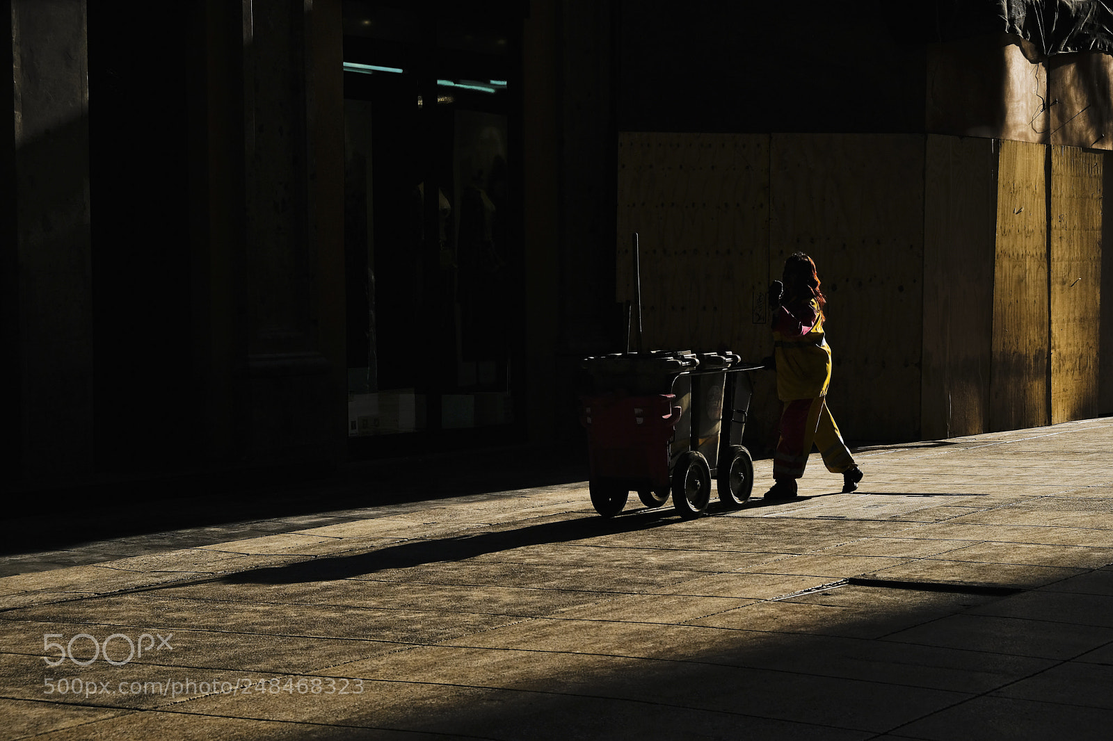 Fujifilm X-T2 sample photo. Dawn cleaning lady photography