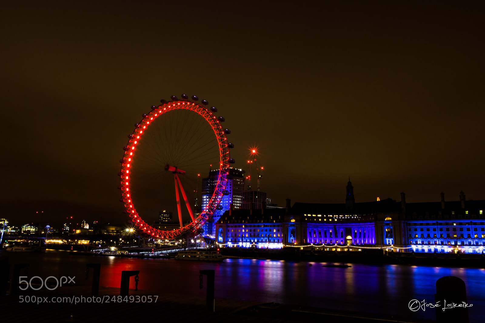Canon EOS 750D (EOS Rebel T6i / EOS Kiss X8i) sample photo. Night london eye photography