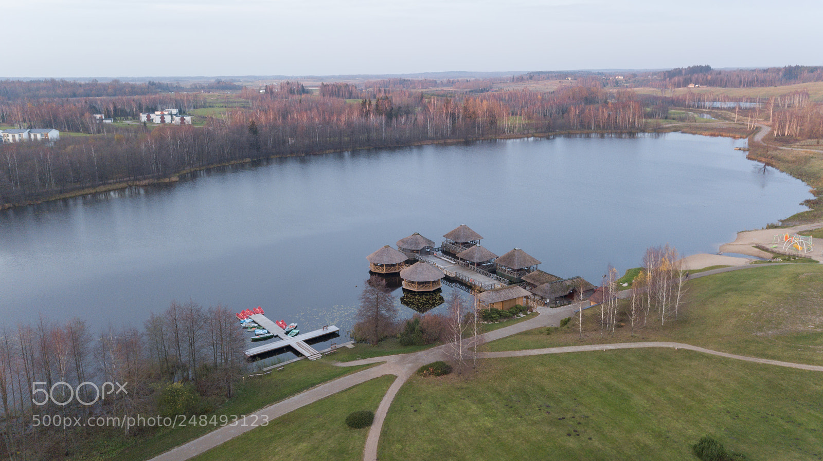 DJI FC220 sample photo. Autumn golf field on photography