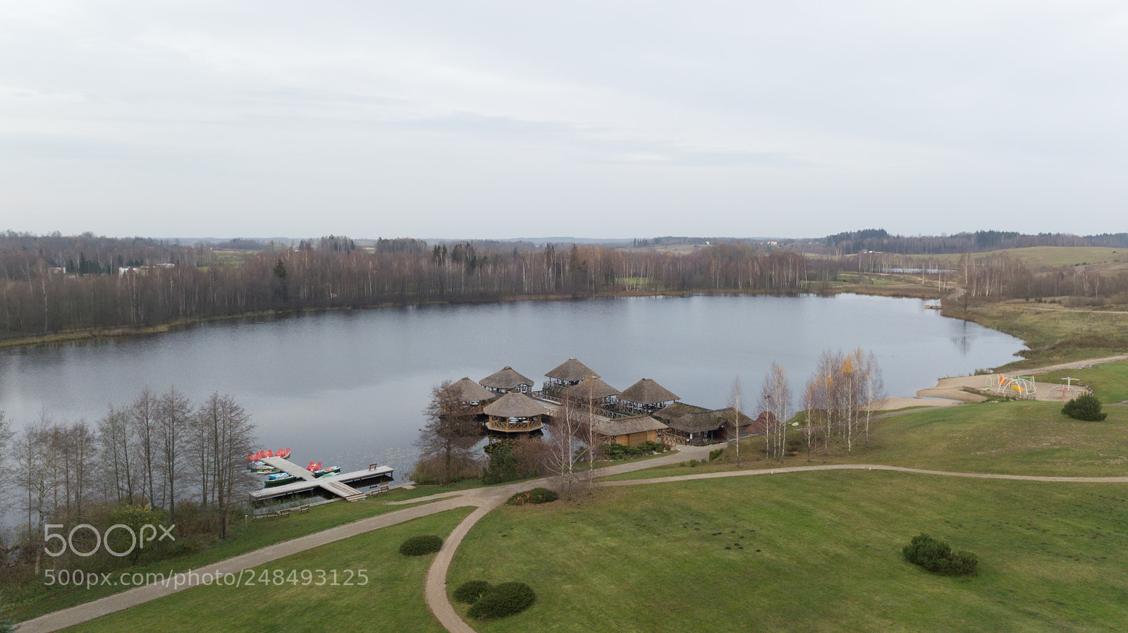 DJI FC220 sample photo. Autumn golf field on photography