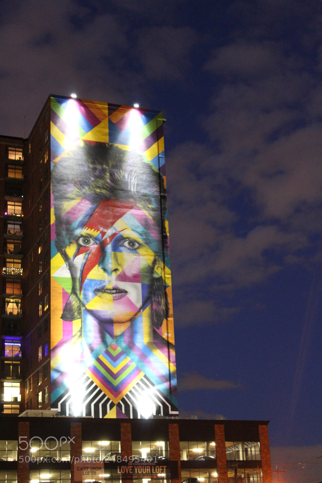 Canon EOS 1300D (EOS Rebel T6 / EOS Kiss X80) sample photo. David bowie mural  photography