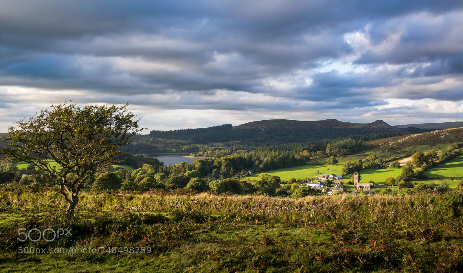 Nikon D610 sample photo. Looking over sheepstor village photography