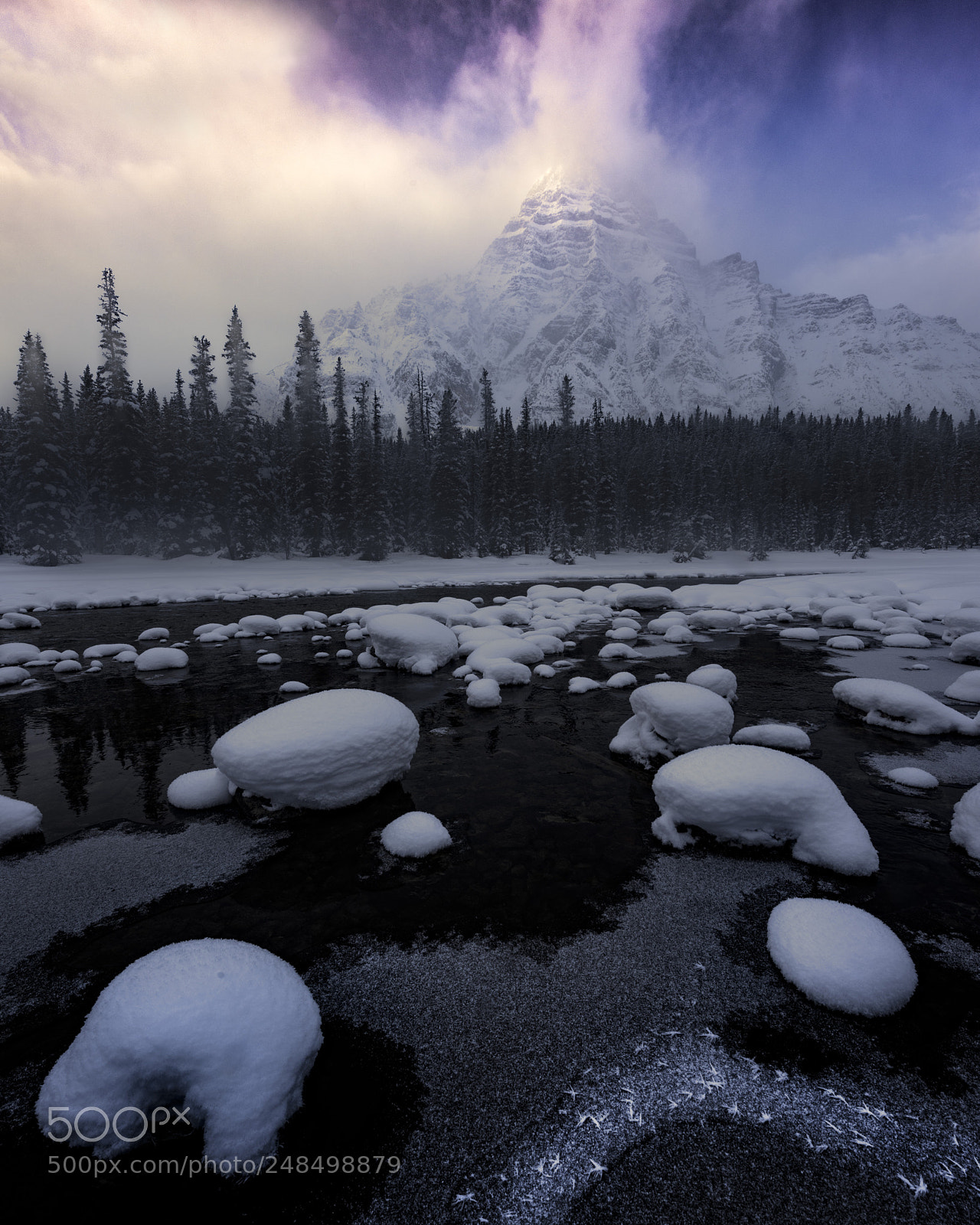 Nikon D810 sample photo. Snow covered foreground stones photography