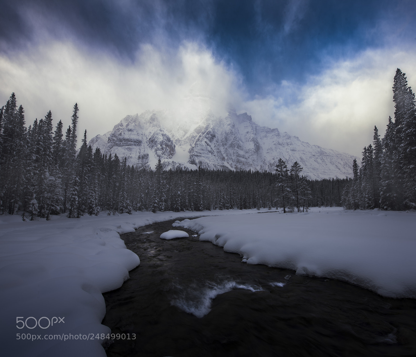 Nikon D810 sample photo. Banff mountain and river photography