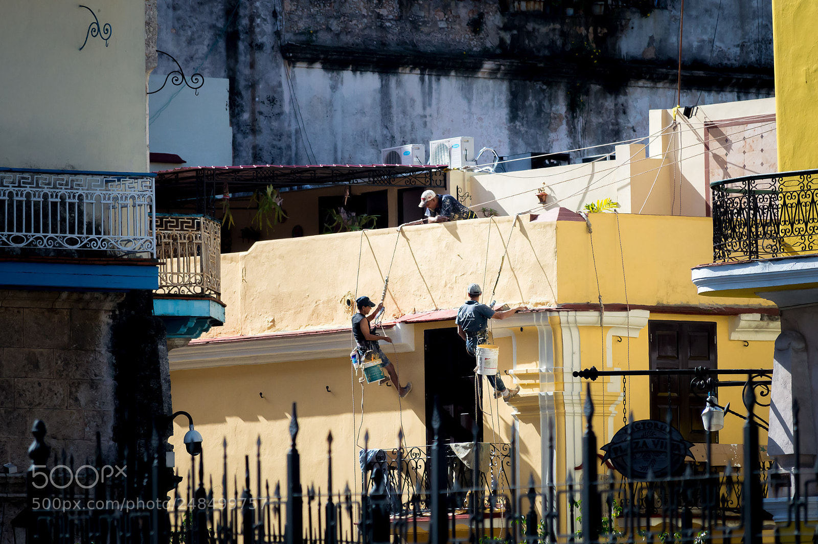 Nikon D3200 sample photo. Painters in la habana photography
