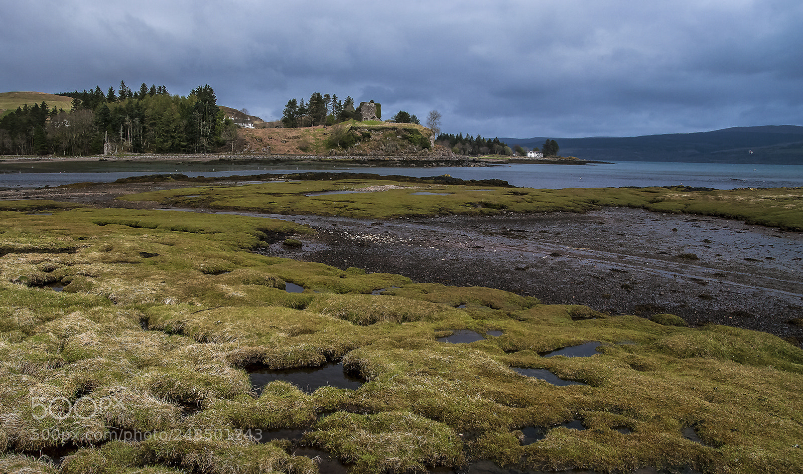 Pentax K20D sample photo. Aros castle, mull, scotland. photography