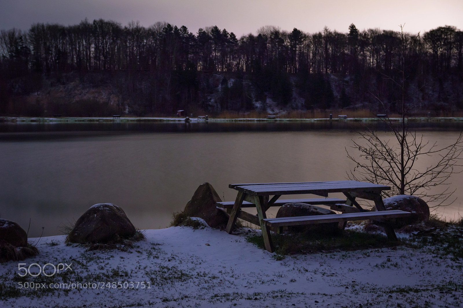 Sony SLT-A55 (SLT-A55V) sample photo. Night view from bench photography
