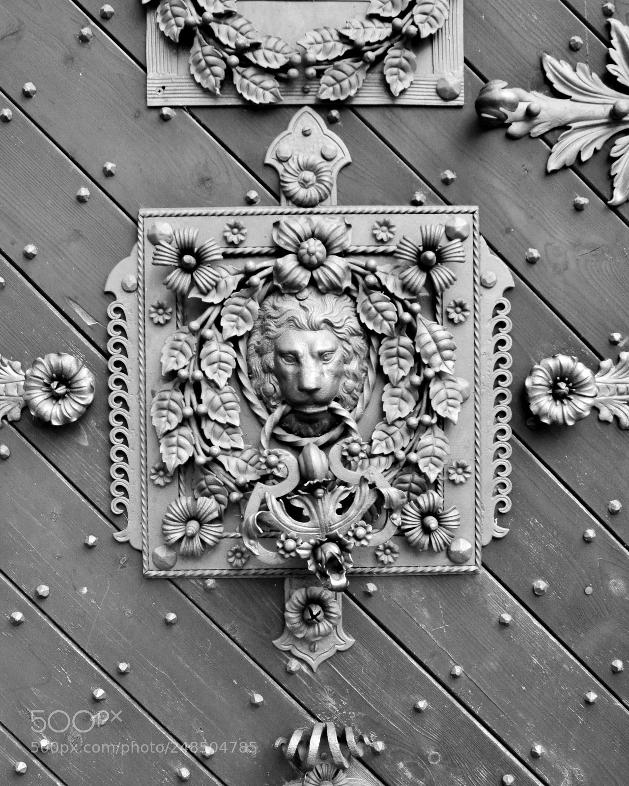 Nikon D5000 sample photo. Hluboka door knocker photography